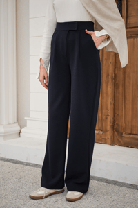 Cırtcırt Detay Kumaş Pantolon Lacivert