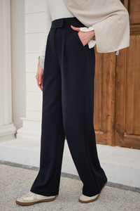 Cırtcırt Detay Kumaş Pantolon Lacivert