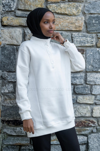 Uygun Fiyatlı CIT CIT DETAY UC IPLIK SWEAT BEYAZ | Loccomoda.com 