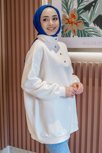 Uygun Fiyatlı CIT CIT DETAYLI SWEAT KREM | Loccomoda.com 