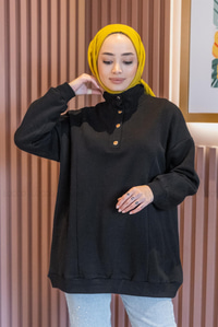 Uygun Fiyatlı CIT CIT DETAYLI SWEAT SIYAH | Loccomoda.com 