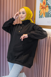 Uygun Fiyatlı CIT CIT DETAYLI SWEAT SIYAH | Loccomoda.com 