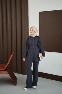 Çıtçıt Büzgü Detay İkili Takım Antrasit