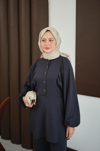 Çıtçıt Büzgü Detay İkili Takım Antrasit