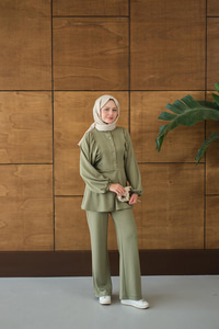 Çıtçıt Büzgü Detay İkili Takım Yeşil