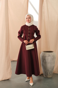 Çıtçıt Detaylı Takım Bordo