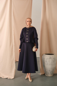 Çıtçıt Detaylı Takım Lacivert