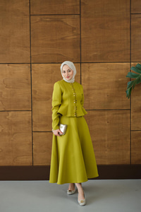 Çıtçıt Detaylı Takım Yağ Yeşil