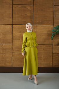 Çıtçıt Detaylı Takım Yağ Yeşil