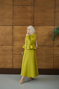 Çıtçıt Detaylı Takım Yağ Yeşil