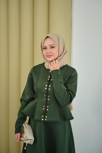 Çıtçıt Detaylı Takım Zümrüt Yeşil