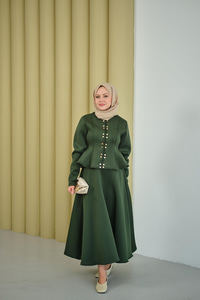 Çıtçıt Detaylı Takım Zümrüt Yeşil