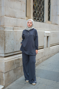 Çıtçıt Kapüşonlu Takım Antrasit