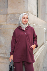 Çıtçıt Kapüşonlu Takım Bordo