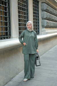 Çıtçıt Kapüşonlu Takım Haki Yeşil