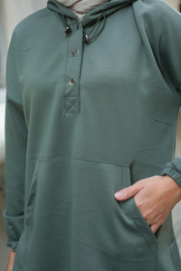 Çıtçıt Kapüşonlu Takım Haki Yeşil