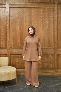 Çıtçıt Kapüşonlu Takım Kahverengi
