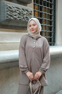 Çıtçıt Kapüşonlu Takım Vizon