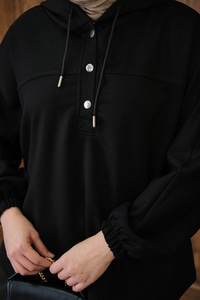 Çıtçıtlı İkili Takım Siyah