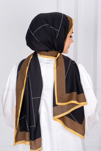 Uygun Fiyatlı CIZGI DESENLI DIJITAL MEDINE SAL HARDAL | Loccomoda.com 