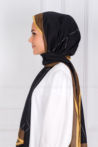 Uygun Fiyatlı CIZGI DESENLI DIJITAL MEDINE SAL HARDAL | Loccomoda.com 