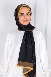 Uygun Fiyatlı CIZGI DESENLI DIJITAL MEDINE SAL HARDAL | Loccomoda.com 