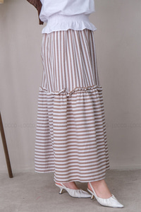 Uygun Fiyatlı CIZGILI GOFRE ETEK KAHVERENGI | Loccomoda.com 