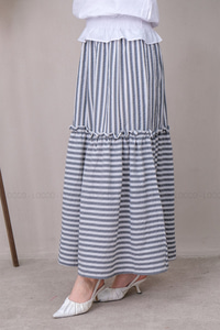 Uygun Fiyatlı CIZGILI GOFRE ETEK SIYAH | Loccomoda.com 