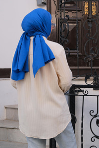 Çizgili Gömlek Krem