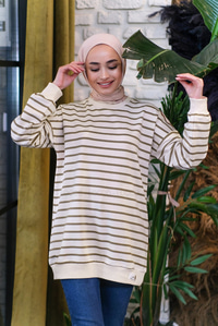 Uygun Fiyatlı CIZGILI SWEAT HAKI YESIL | Loccomoda.com 