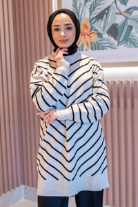 Uygun Fiyatlı CIZGILI TUNIK  TAS-SIYAH | Loccomoda.com 