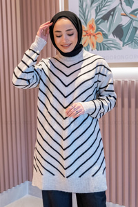 Uygun Fiyatlı CIZGILI TUNIK  TAS-SIYAH | Loccomoda.com 