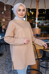 Uygun Fiyatlı CIZGILI TUNIK  VIZON | Loccomoda.com 