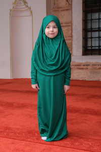 Çocuk Namaz Elbisesi Zümrüt Yeşil