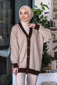 Uygun Fiyatlı DAMA DESENLI HIRKA VIZON | Loccomoda.com 