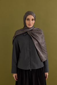 Dama Monogram Şal Antrasit