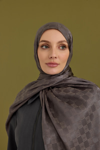 Dama Monogram Şal Antrasit