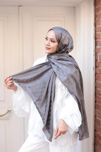 Dama Monogram Şal duman gri