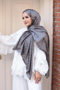 Dama Monogram Şal duman gri