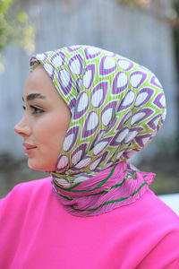 Damla Desen Pliseli Esarp Pembe