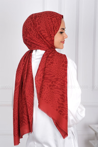 Uygun Fiyatlı DAMLA DESEN SAL BORDO | Loccomoda.com 