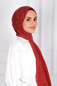 Uygun Fiyatlı DAMLA DESEN SAL BORDO | Loccomoda.com 