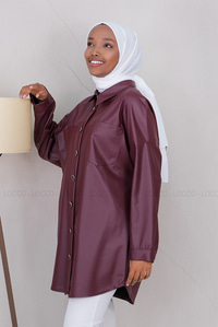 Uygun Fiyatlı DERI CEPLI GOMLEK BORDO | Loccomoda.com 