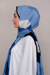 Uygun Fiyatlı DESENLI MEDINE IPEGI SAL INDIGO | Loccomoda.com 