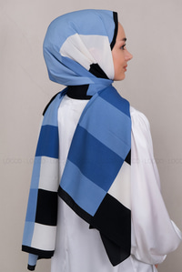 Uygun Fiyatlı DESENLI MEDINE IPEGI SAL INDIGO | Loccomoda.com 