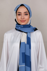 Uygun Fiyatlı DESENLI MEDINE IPEGI SAL INDIGO | Loccomoda.com 