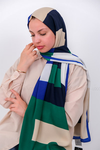 Uygun Fiyatlı DESENLI MEDINE IPEGI SAL LACIVERT | Loccomoda.com 