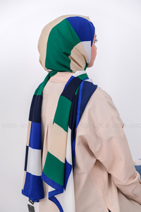 Uygun Fiyatlı DESENLI MEDINE IPEGI SAL LACIVERT | Loccomoda.com 