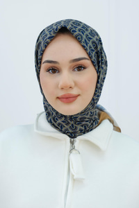 Desenli Soft Eşarp Karamel