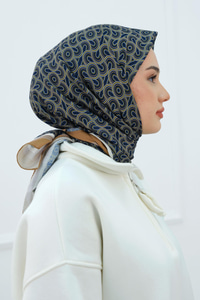 Desenli Soft Eşarp Karamel